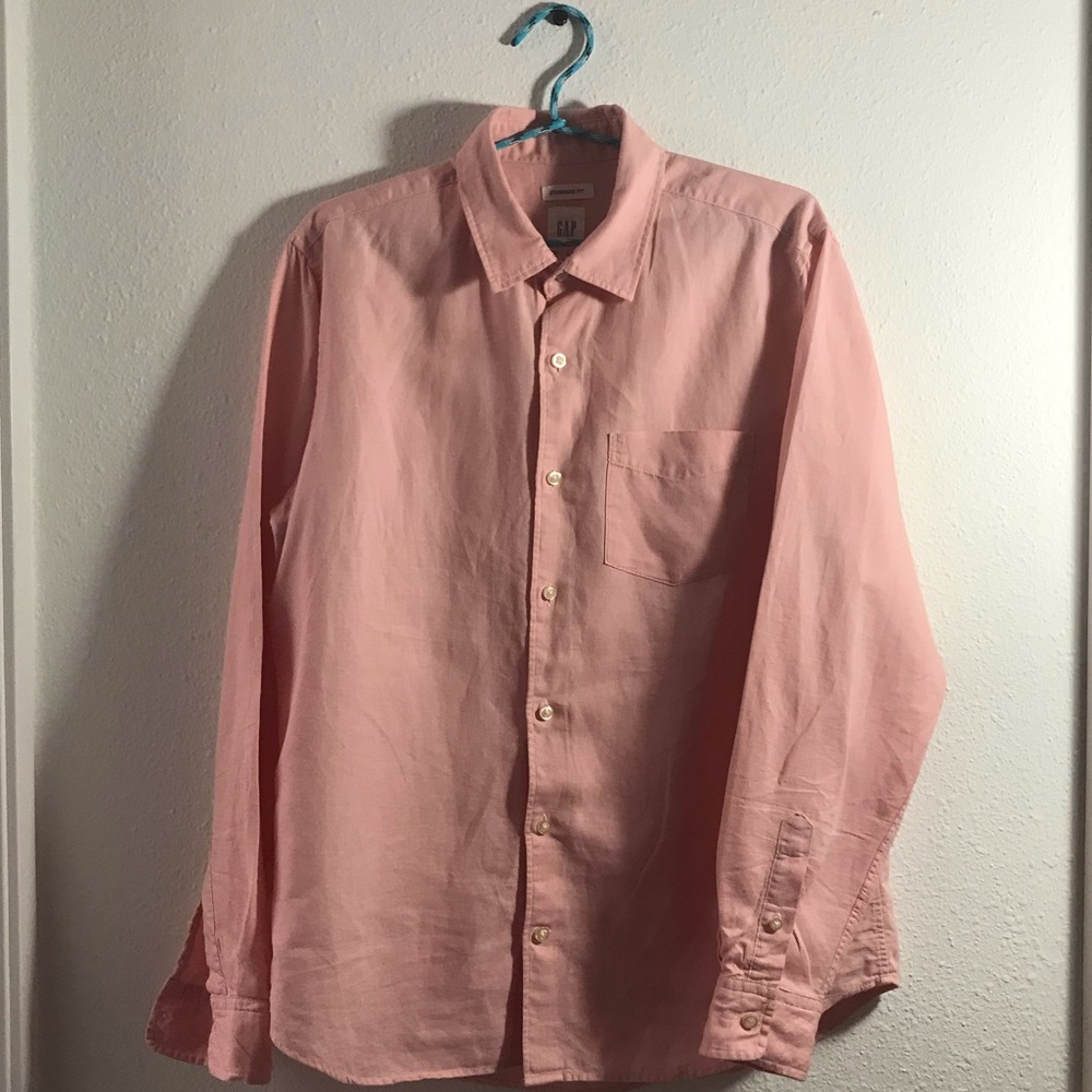GAP linen pink shirt